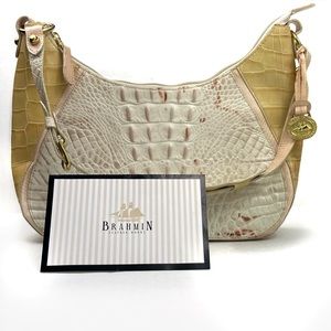 Brahmin Vintage Croc Embossed Leather Shoulder bag